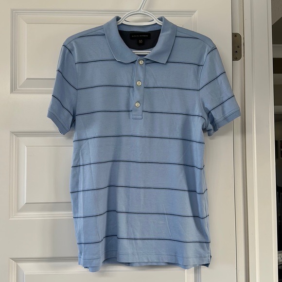 Banana Republic Medium Blue Short Sleeve Polo Shirt - Picture 5 of 10